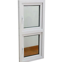 Fenêtre à double battant en PVC double vitrage pour chambre, cuisine, maison