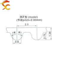 Courroie de distribution GT2/GT2/2M 544/550/556/558/562/570/578/600/604, largeur 5~20mm, courroie en caoutchouc à boucle fermée pour machine CNC