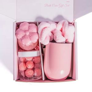 <b>Gift</b> <b>Basket</b> Luxury Women <b>Gift</b> Bath Healthy <b>Gift</b> Set With Body Scrub and Shampoo Bar and Bath Soap and Pink Tumbler - Product Image 2