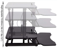 Top1 Moderne bureau de bureau poste de travail meubles pour 36 pouces Hauteur Réglable Table S'asseoir, Se Lever Bureau Cadre Pliant Stand S'asseoir Bureau
