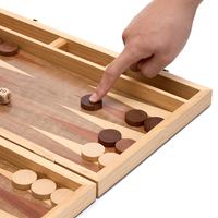 Jeu de backgammon en bois massif de qualité supérieure, personnalisable en usine OEM ODM, fabriqué à la main, jeu de société de luxe pour la famille, jeu d'échecs