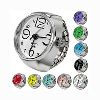 Montre Bague Vintage Punk pour Femme, Mini Montre à Bracelet Élastique, Bijou Couple, Horloge Rétro à Quartz avec Chiffres Romains, Bague Montre pour Homme