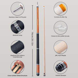 Queue de <span class=keywords><strong>billard</strong></span> KONLLEN AKA INLAY en bois de tulipe, manche en érable, pointe de 12,5 mm, joint radial, pointe conique professionnelle, faible déviation, <span class=keywords><strong>billard</strong></span> - Product Image 3