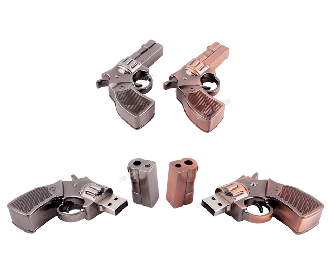 Special Gift Gun Shape Usb Flash Drive Custom logo Usb 2.0 3.0 Metal Usb Flash Drive 8g 16g 32g 64g 128g