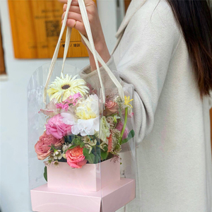 Nueva llegada portátil plegable caja <span class=keywords><strong>de</strong></span> ramo floral <span class=keywords><strong>bolsa</strong></span> <span class=keywords><strong>de</strong></span> regalo <span class=keywords><strong>de</strong></span> cartón con arreglo <span class=keywords><strong>de</strong></span> flores para ramos y materiales - Product Image 2