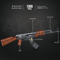 Reobrix 77005 Blocs de construction 1366 pièces Pistolet AK47 Fusil SWAT Armée Militaire Jouets d'armes pour Enfants et Adultes