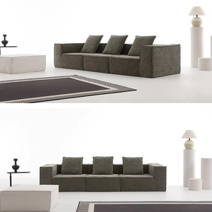 Juego <span class=keywords><strong>de</strong></span> Sofás Modulares <span class=keywords><strong>de</strong></span> Tela para Sala <span class=keywords><strong>de</strong></span> Estar, Convertible <span class=keywords><strong>de</strong></span> Tres Plazas, Personalizable, con Relleno <span class=keywords><strong>de</strong></span> Esponja envasado al Vacío en Paquetes Pequeños - Product Image 4