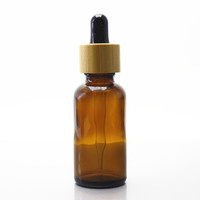 LANJING Flacon compte-gouttes en verre de 10ml 30ml avec couvercle en bois et bambou