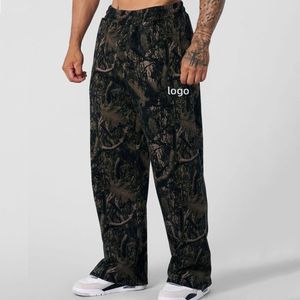 Benutzer definierte hochwertige lässige übergroße Tarnhose Streetwear Real Tree Camo Französisch Terry Wide Leg Jogging hose für Männer - Product Image 3