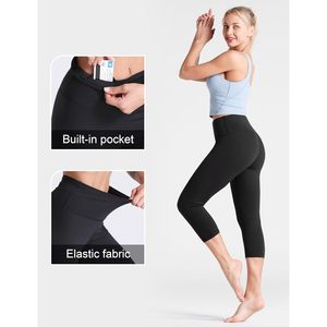 FOXA Leggings capri taille haute pour femme, pantalon de yoga et de course à pied avec contrôle du ventre - Product Image 5