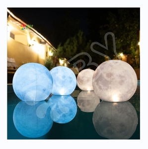 BOYAN Modèle géant gonflable de la Lune pour l'extérieur, ballon lumineux LED multifonctionnel clignotant, ballon gonflable de <span class=keywords><strong>plage</strong></span>, ballon lumineux pour concert en plein air - Product Image 1