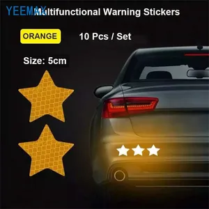 Autocollants réfléchissants d'avertissement pour <span class=keywords><strong>casque</strong></span> de <span class=keywords><strong>moto</strong></span>, 10 pièces, bandes décoratives de sécurité pour la conduite nocturne, autocollants pour vélo, <span class=keywords><strong>Moto</strong></span>, voiture - Product Image 3