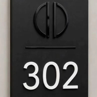 Hotelzimmernummer 3D-Schild Nicht Leuchtend Acryl Gebäude Büro Tür Bodennummer Adressenschild Krankenhaus Zuhause Metall Ohne Beleuchtung