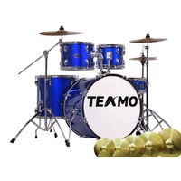 Sendi Professional 5-Piece Entry Level Jazz Drum Set with Bass Drum for Adults Children Beginner Acoustic Maple Drum Instrument