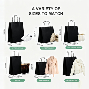 <span class=keywords><strong>Bolsas</strong></span> <span class=keywords><strong>de</strong></span> <span class=keywords><strong>Papel</strong></span> <span class=keywords><strong>Kraft</strong></span> Negras Lisas con Logotipo Impreso Personalizado al por Mayor, <span class=keywords><strong>Bolsas</strong></span> <span class=keywords><strong>de</strong></span> <span class=keywords><strong>Papel</strong></span> para Compras con Logotipo <span class=keywords><strong>de</strong></span> Marca Privada Reciclables para Envasado <span class=keywords><strong>de</strong></span> Alimentos - Product Image 2
