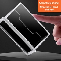 Porte-cartes de visite et boîte de rangement en plastique acrylique, support de bureau personnalisé à fente unique, rangement transparent, design simple, Chine