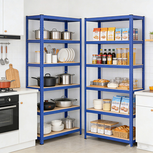 Metal Boltless <b>Shelf</b> 5-Tier Light Duty Shelving Garage and Home Use Storage Rack Galvanized <b>Shelf</b> Adjustable Metal Utility <b>Shelf</b> - Product Image 3
