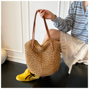 Bolso Tejido de Moda Verano 2025, Nuevo Diseño, Estilo Sandalia, para Vacaciones en la Playa, Bolso de Hombro de Gran Capacidad - Product Image 4