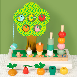 Juguete educativo temprano de madera para niños de 2 a 4 años, marco de conteo de <span class=keywords><strong>granja</strong></span> para jardín de infantes, juego de clasificación de matemáticas para bebés - Product Image 3