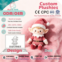 Vente en gros de peluches personnalisées de Noël en coton doux pour calendrier de l'avent, unisexe, conformes aux normes CPC