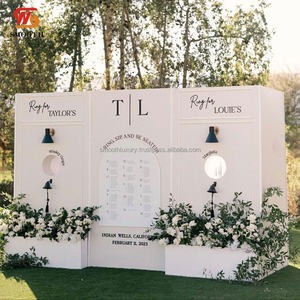 SMOOTH Usine Direct Prix Acrylique Blanc Arche Stand Anneau De Toile De Fond De Mariage pour Boisson Champagne Mur Événement Fête Affichage - Product Image 4