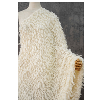 Tissu plissé en mousseline de soie à pampilles 3D effet plume, nouveau style, tissu brodé élastique pour jupes, chemises et vêtements de mode