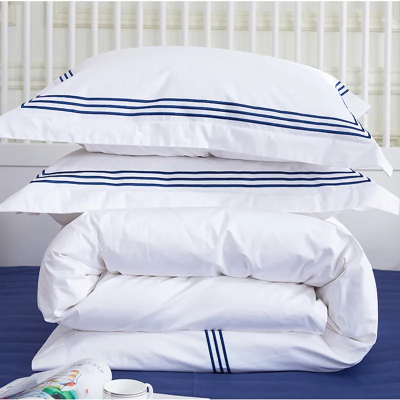 5- Star Sateen 100% Egyptian Cotton 300tc Linen White Hotel Bed Sheet