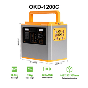 1200W 1030.4Wh <b>Portable</b> Power Station Solar Charging Pure Sine Wave for Home Camping Outdoor Emergency Po - Product Image 4