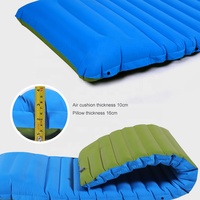 Matelas gonflable ultraléger imperméable à l'eau en nylon Tpu pour l'extérieur tapis de couchage pour le camping avec oreiller