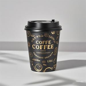 Custom logo Eco Friendly Takeaway <b>Disposable</b> 8/10/14/16oz Double Wall Paper Coffee <b>Cups</b> with Lids - Product Image 5