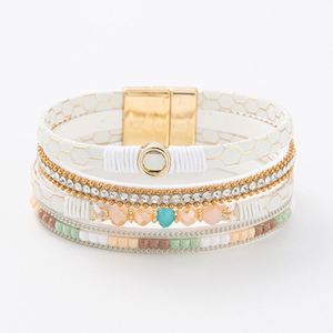 Punk <b>Leather</b> <b>Bracelet</b> Strategic Factory Direct Wholesale Waterproof Property Holiday Gift for Women Vacuum Melted Steel - Product Image 2