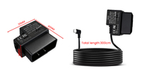 Cámara para Vehículos X20 con Doble Lente 4k, Wifi, GPS, Compatible con Alimentación de 9-16v, con Monitor de Estacionamiento, Sensor G, Grabación en Bucle, Instalación OBD