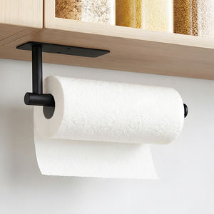 Portarrollos de Papel de Acero Inoxidable con Adhesivo e Instalación por Perforación para Cocina y Baño - Product Image 1