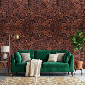 Wilderness 02 Carreaux muraux rectangulaires 13 mm d'épaisseur en liège 100 % naturel et durable, style Art Déco moderne, produit décoratif - Product Image 2