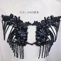 Applique de corsage 3D en strass de haute qualité, technique à coudre à dos plat pour sacs, vêtements, chaussures - Tissu, dentelle, verre scintillants