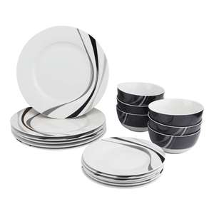 Set di stoviglie in ceramica dipinta OEM personalizzato <span class=keywords><strong>piatti</strong></span> <span class=keywords><strong>piatti</strong></span> ciotole Set di stoviglie <span class=keywords><strong>da</strong></span> cucina <span class=keywords><strong>da</strong></span> 18 pezzi <span class=keywords><strong>servizio</strong></span> per <span class=keywords><strong>6</strong></span> - Product Image 2