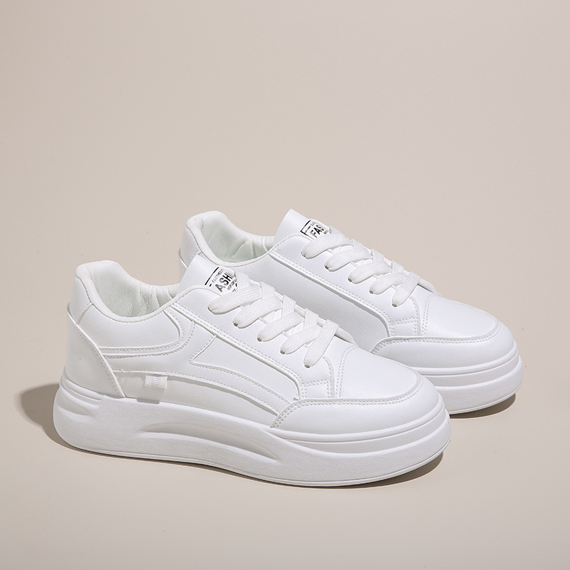 2026 New Little White Shoes Women's Summer Thick Sole Versatile Footwear Small Student Sports Casual Sneakers Women