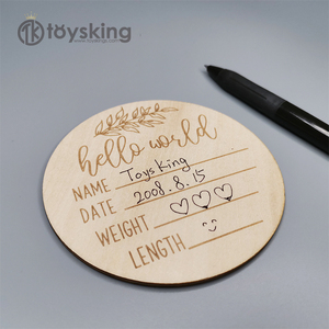 <span class=keywords><strong>Ciao</strong></span> mondo pietra miliare del neonato in legno cartello lettere decorazioni per bambini annunci nascita Baby Shower regalo per 0-12 mesi - Product Image 2