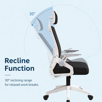 Chaises de bureau Chine : Chaise ergonomique à dossier haut entièrement en maille avec appui-tête réglable – Spécifications