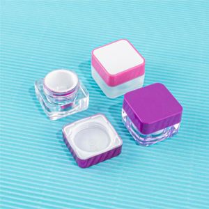 Child Resistant <b>Small</b> White Glass 5ml Cosmetic Eye Cream <b>Jar</b> 5g Square Concentrate Plastic Cap PTFE Liner USA Mairun Brand Silk - Product Image 6