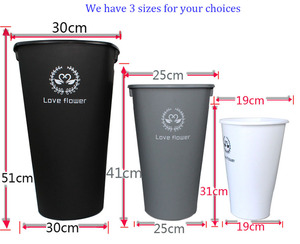 Csja DREA — pots de fleurs géants en plastique, 3 tailles, pour plantes de maison, jardin, balcon - Product Image 2