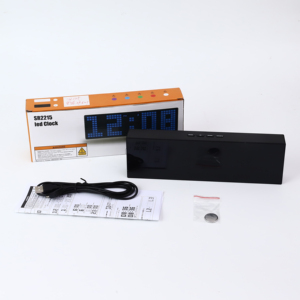 多功能数字大型 LED 声控闹钟，带温度、自动亮度、倒计时功能，适用于家庭、办公桌、办公室 - Product Image 5