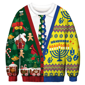 Felpa girocollo di natale brutto Unisex novità camicia maglione a maniche lunghe con grafica 3D - Product Image 3