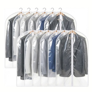 Translucent PEVA <b>Clothes</b> <b>Storage</b> Bag Waterproof Moisture Proof Thickened Hanging Dust Cover for Dry Cleaner - Product Image 5