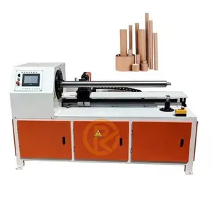 Yüksek hızlı otomatik kraft kağıt mihver boru kesme makinesi spiral karton boru çekirdek yapma kesici makinesi