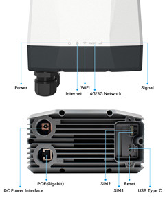 High Speed Outdoor 4G LTE 5G NR CPE <strong>Router</strong> <strong>with</strong> <strong>PoE</strong> Power Supply Dual Sim IP67 Waterproof Firewall VPN for RV and Rural Area - Product Image 4