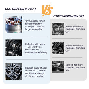 220V AC 기어 모터 모터 3000rpm 모터 속도 1800rpm 웜 기어 박스 브러시리스 감속기 ODM 맞춤형 NMRV NRV RV 속도 - Product Image 2