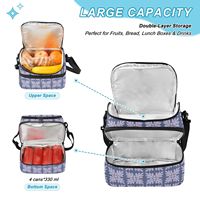 Sac isotherme à double couche personnalisé pour enfants, motif Ulu, style hawaïen, pour pique-nique et boîte à lunch scolaire