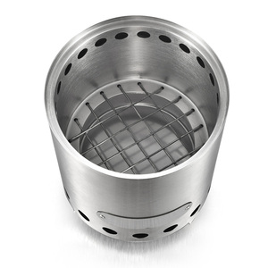 Katlanabilir Kamp Tenceresi, Havalandırmalı Kapaklı Masaüstü Ateş Çukuru, 304 Gıda Sınıfı Açık Hava Kamp Pişirme Seti, Dumansız Ateş Çukuru - Product Image 4