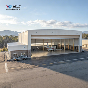<span class=keywords><strong>Hangar</strong></span> en acier sur mesure, directement de l'usine, avec porte géante, structure en acier économique pour avions avec zone de bureau - Product Image 2